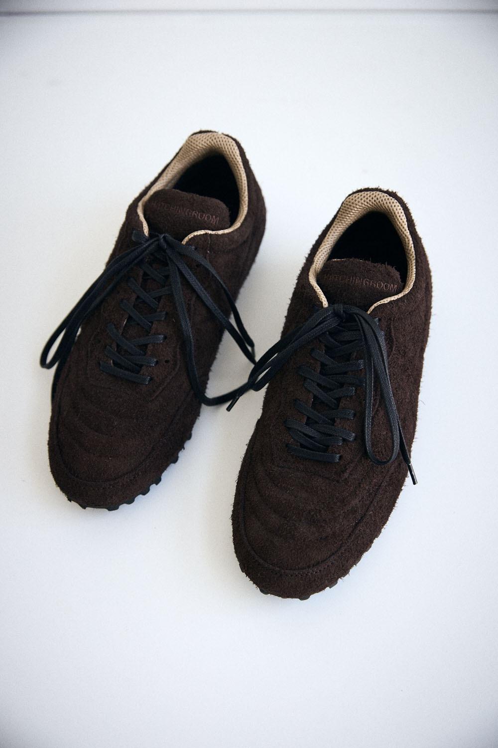 01 Foot Ball Shoes Suede Dark Brown