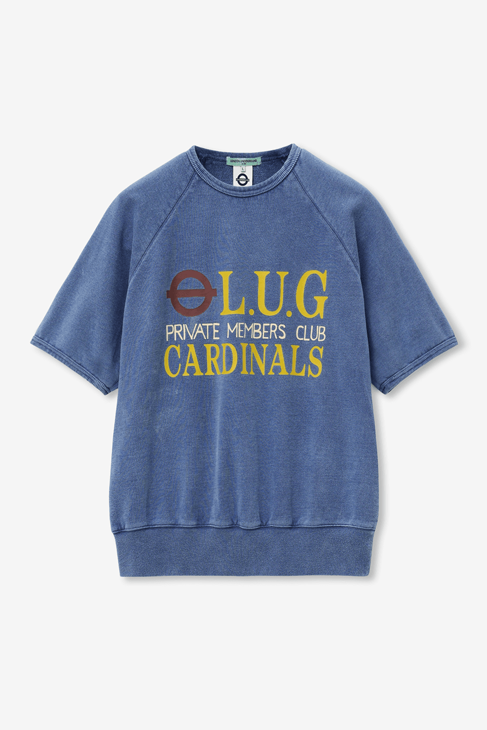 Colour dyed half sleeve sweatshirt_Purple Blue