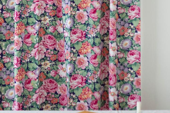 피오니 빈티지 플라워 커튼