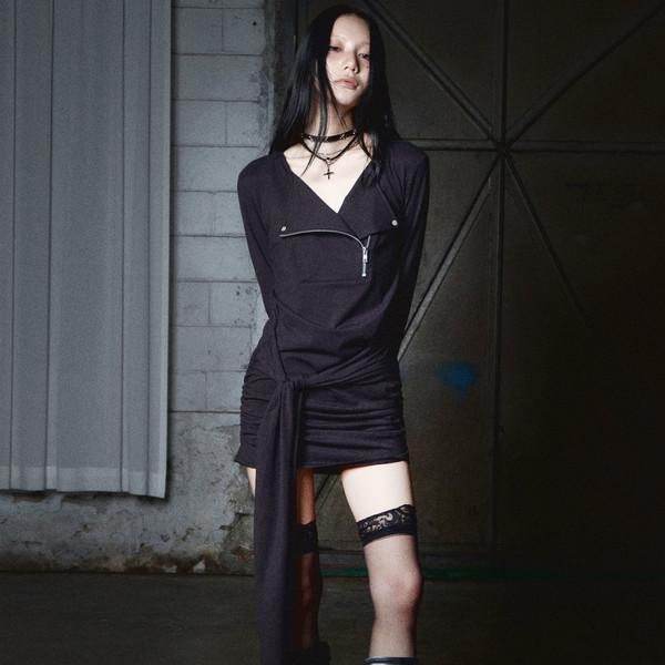 Moto Drape Tee OPS (BLACK)