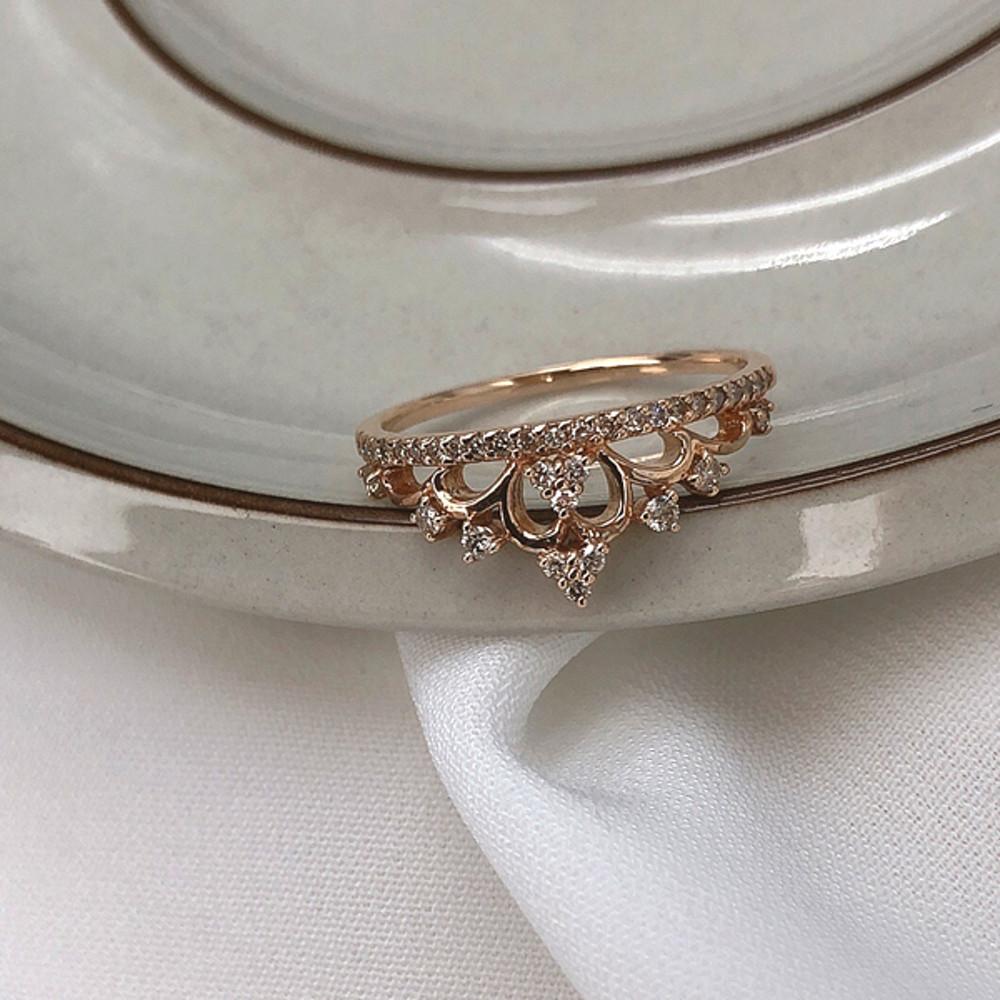 14k 18k 앤티크 크라운 왕관 반지 다이아로 변경 가능