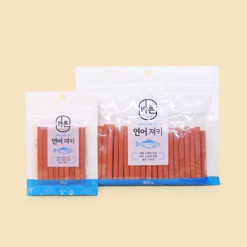 바른연어 닭고기져키 80g 400g 국내생산 대용량간식
