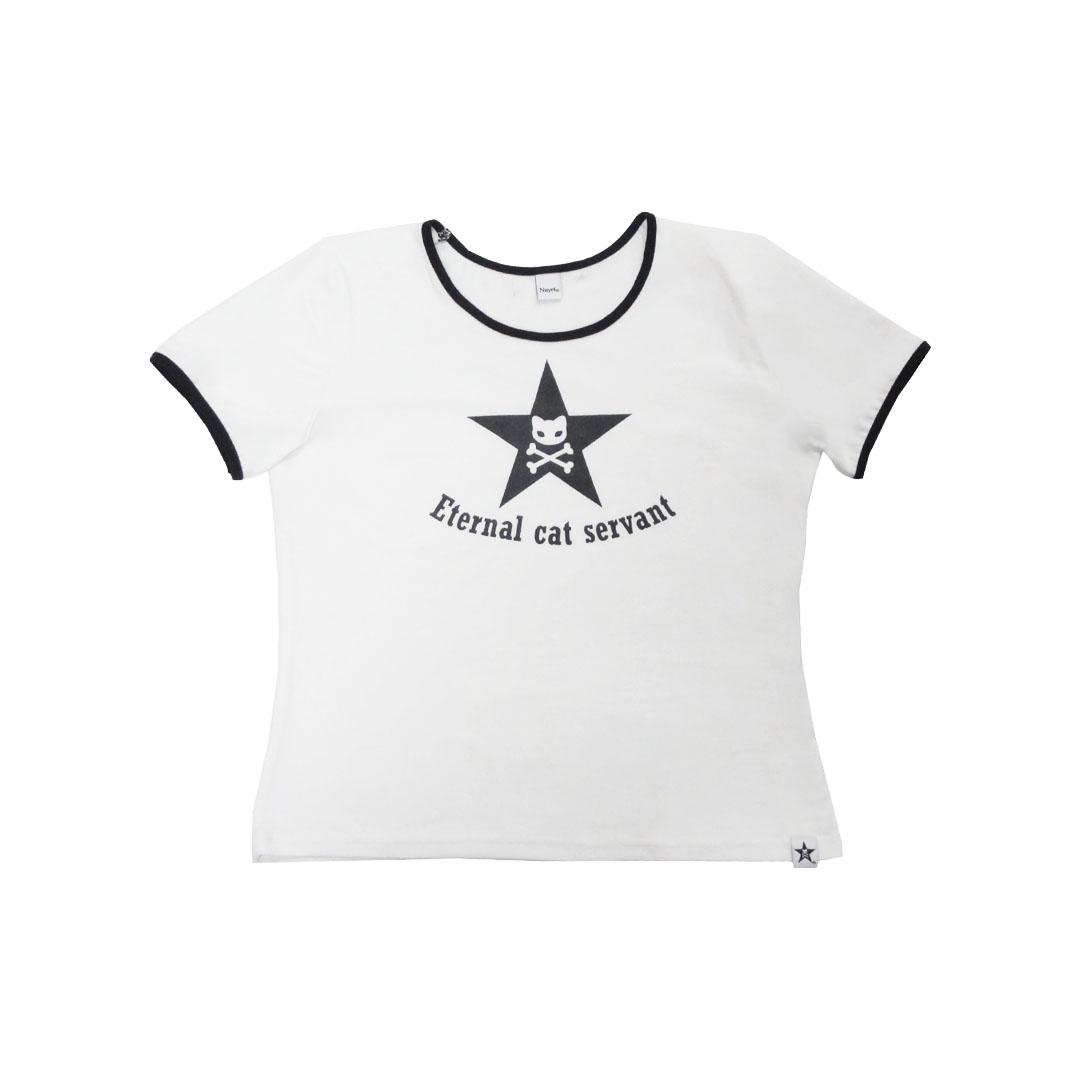 Eternal cat servant T-shirt_White