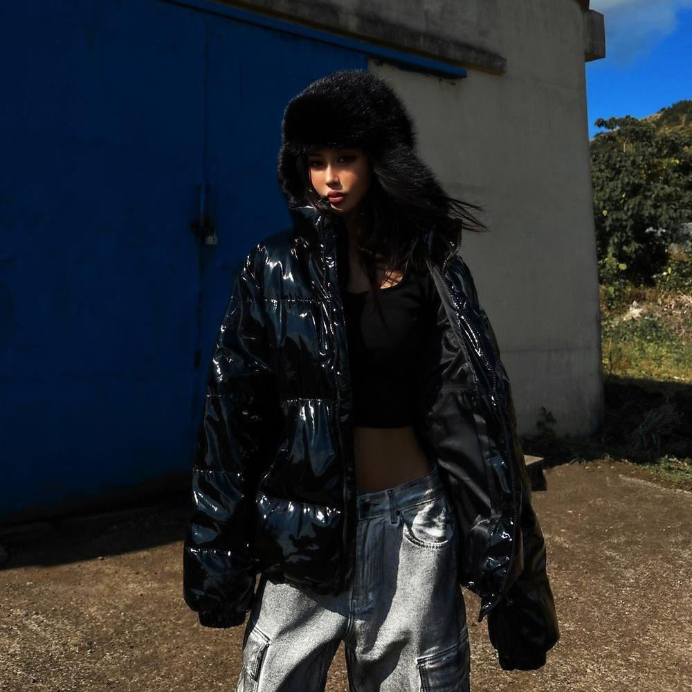 ENAMEL 프리미엄 덕다운 유광패딩푸퍼