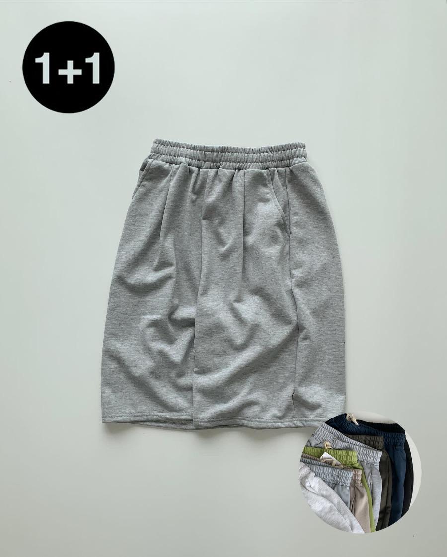 ni PREMIUM COTTON wide half sweat pants