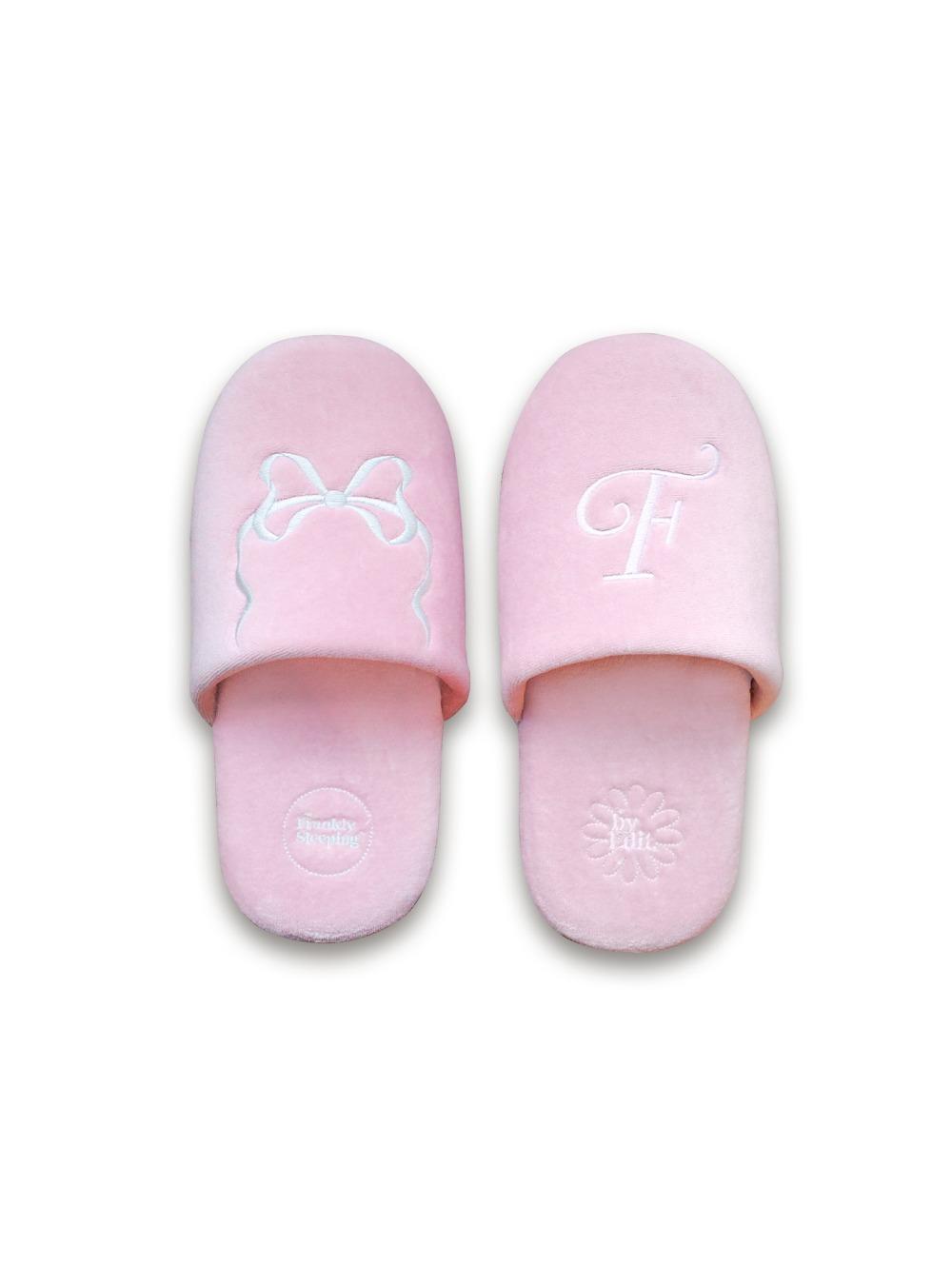 [FRANKLY! X By Edit] Room Shoes , Velour Pink