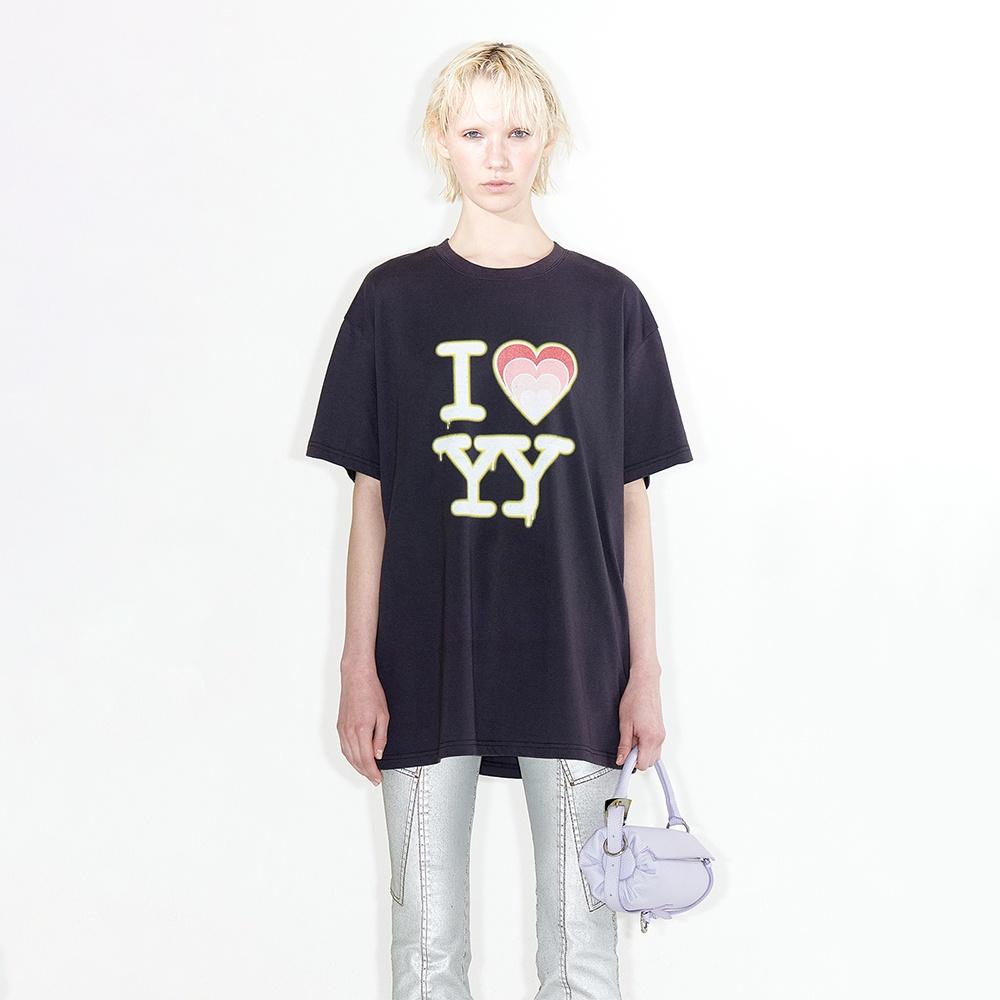 I LOVE YY BOX TEE (CHARCOAL)