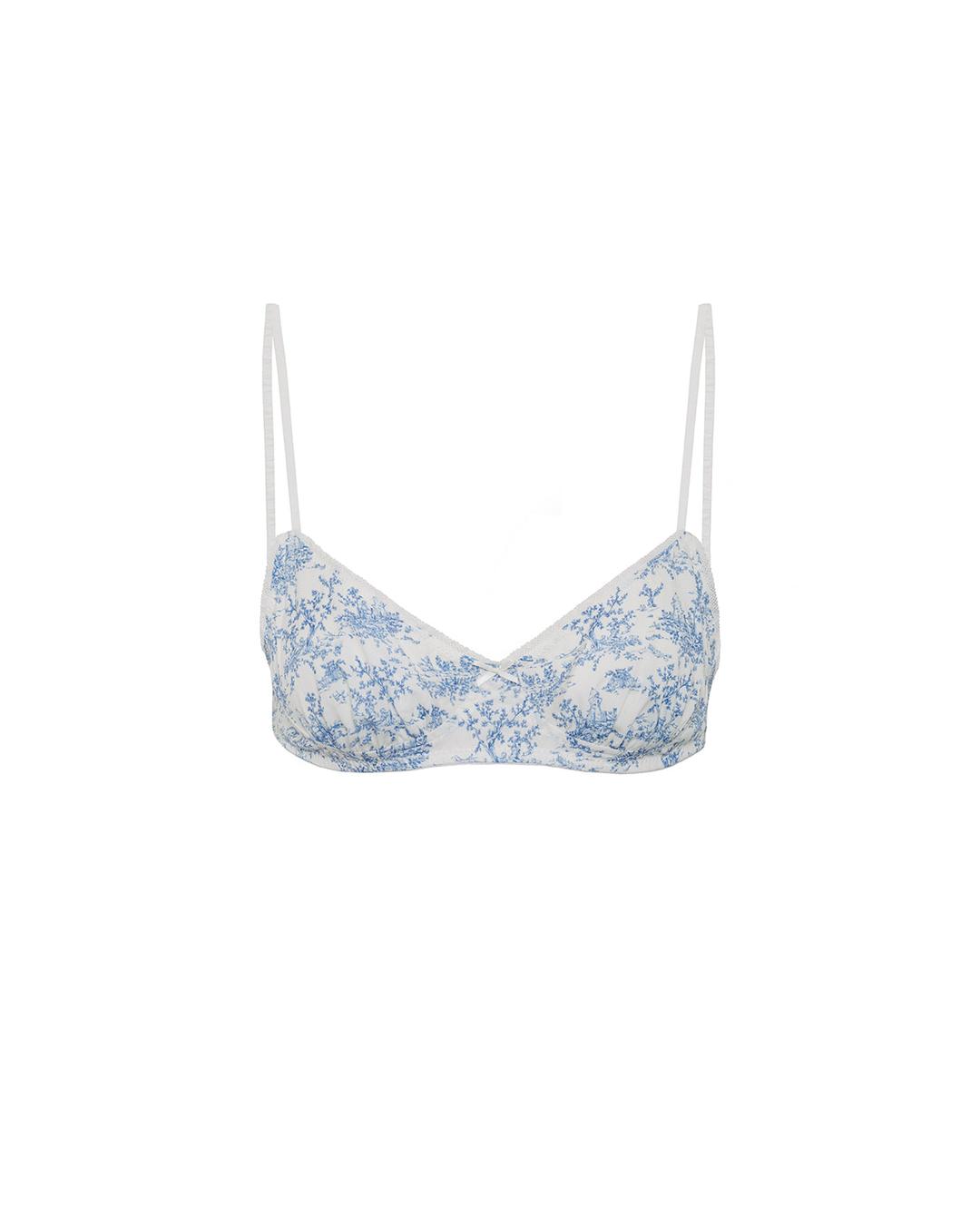 The Voile Bra: Cotton Voile Toile De Jouy - XXS