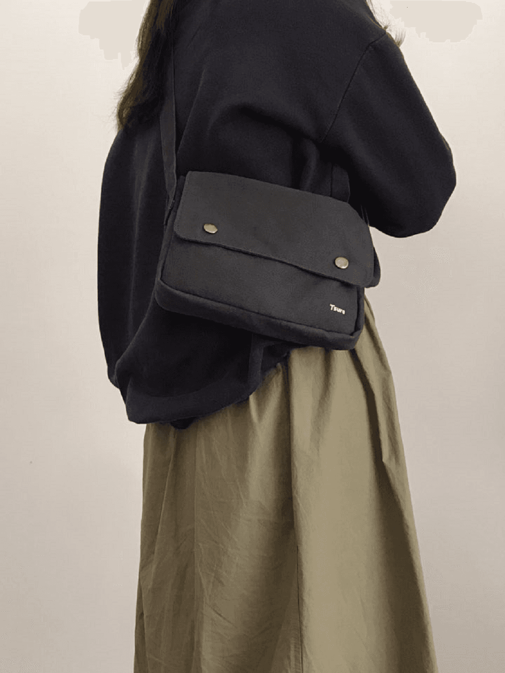 [Tsure] 트래블러스 미니백 (차콜그레이)