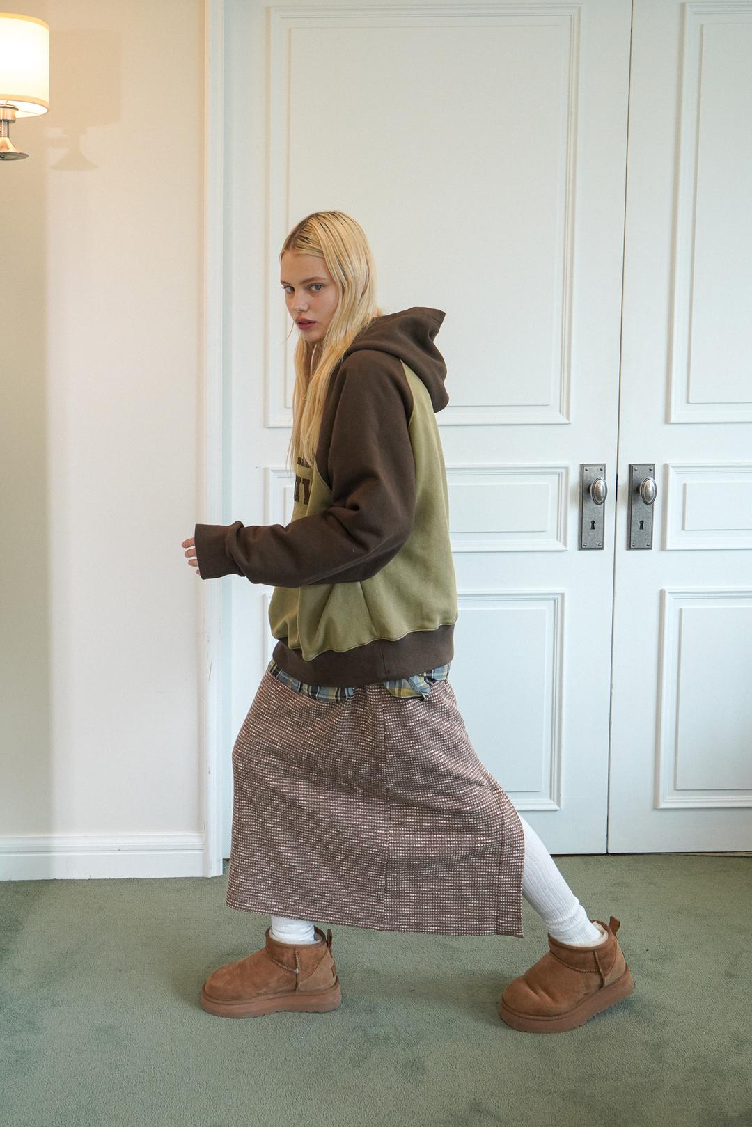 STRAIGHT STRING SKIRT - BEIGE