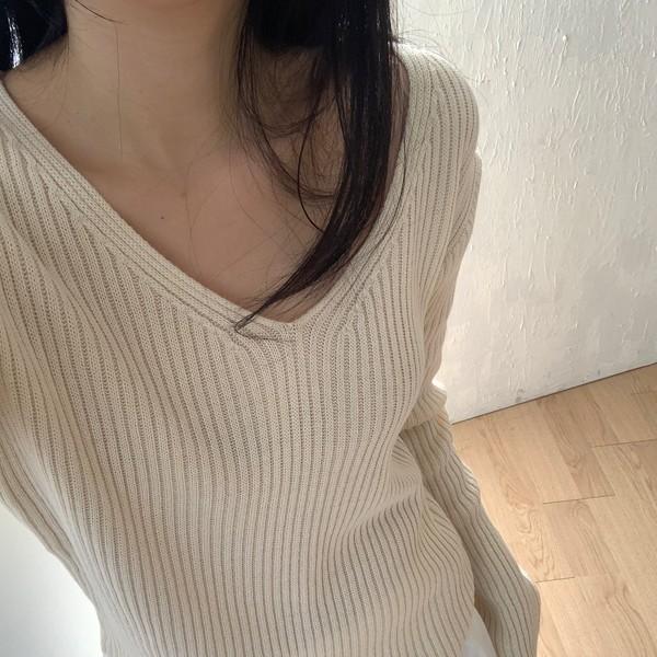 Morel rib knit top (2c)
