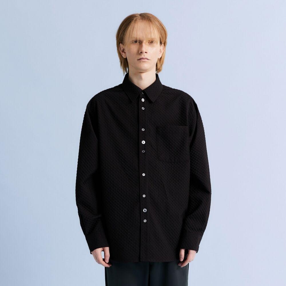 BROOKS EMBO LOOSE SHIRT BLACK