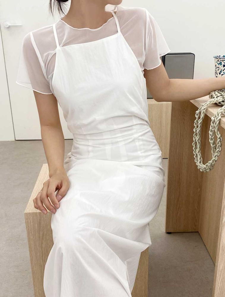 스루 옆셔링 메쉬 티셔츠 (3color)