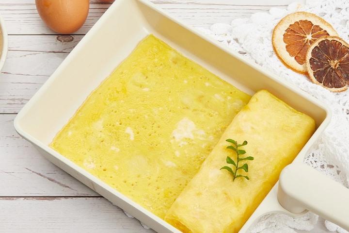 [단독]아이보리 세라믹코팅 IH 계란말이팬