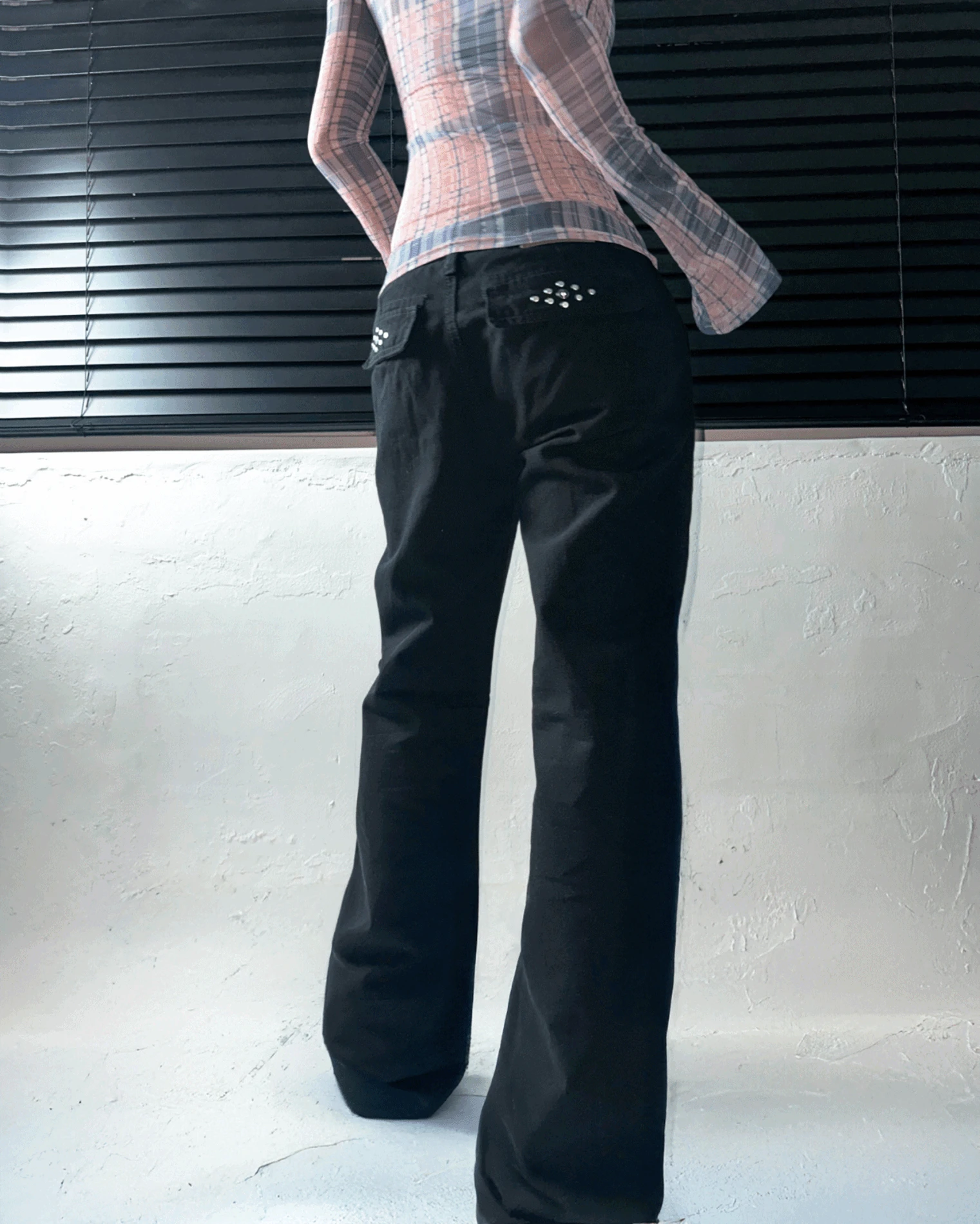 Low Slung Stud Bootcut Pants