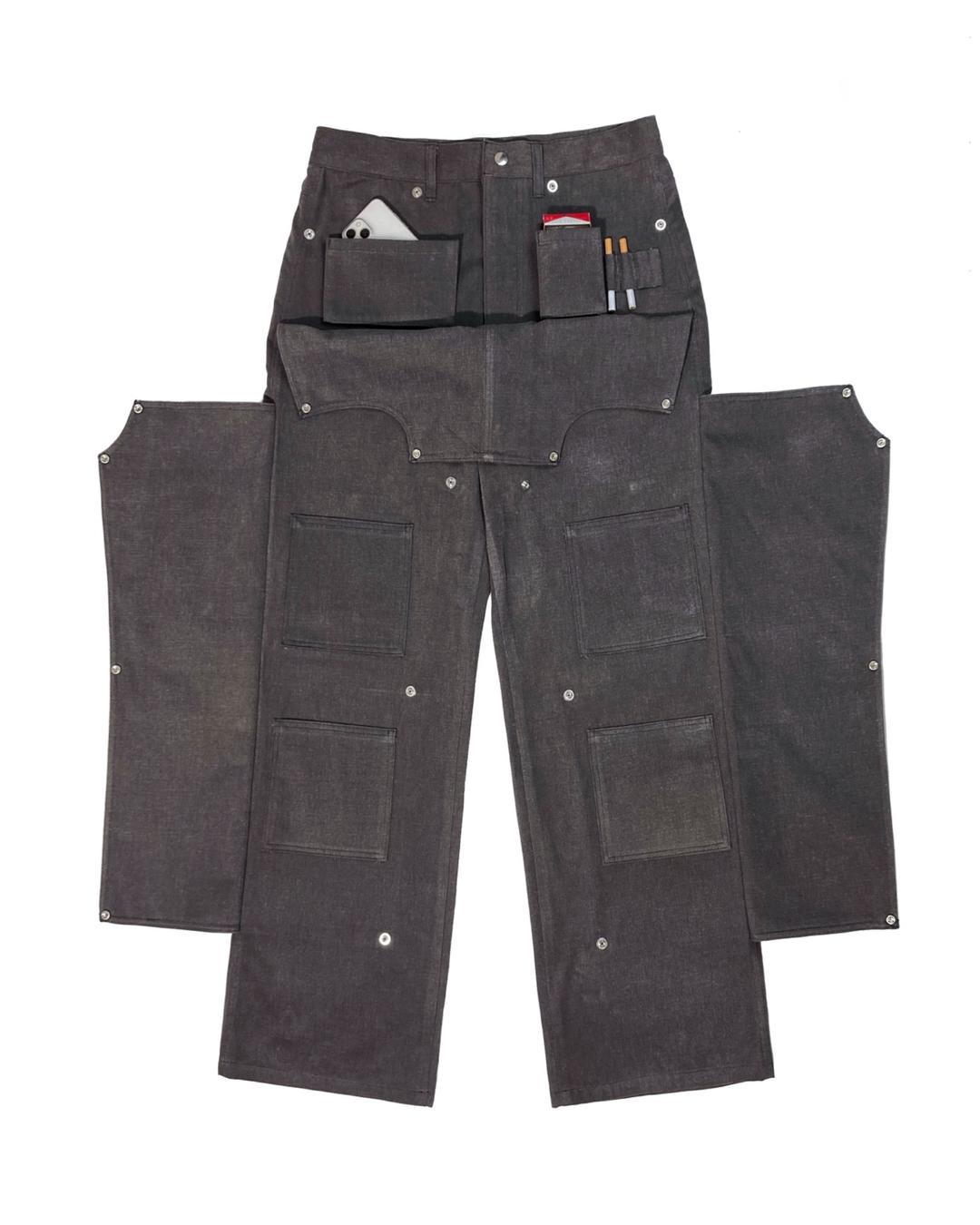 HIDDEN POCKET WORK PANTS CHARCOAL