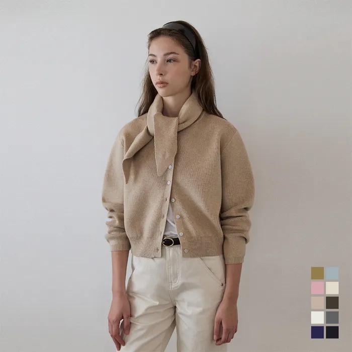 [Rosie Pink 3/24] [29CM 단독] [커치프 SET] 에센셜 라운드 가디건 10Color