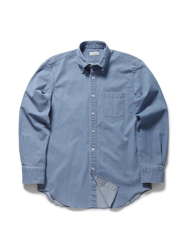 오가닉 데님 버튼다운 셔츠 (라이트 블루)