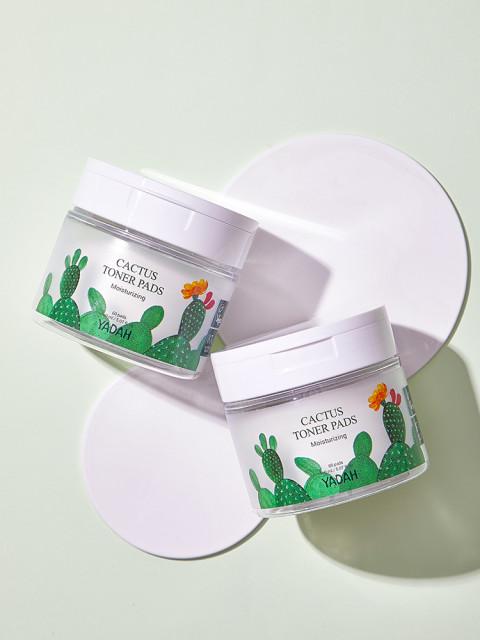 [비건] 야다 선인장 토너패드 60매-닦는토너 순면 클렌징+각질정돈+보습효과