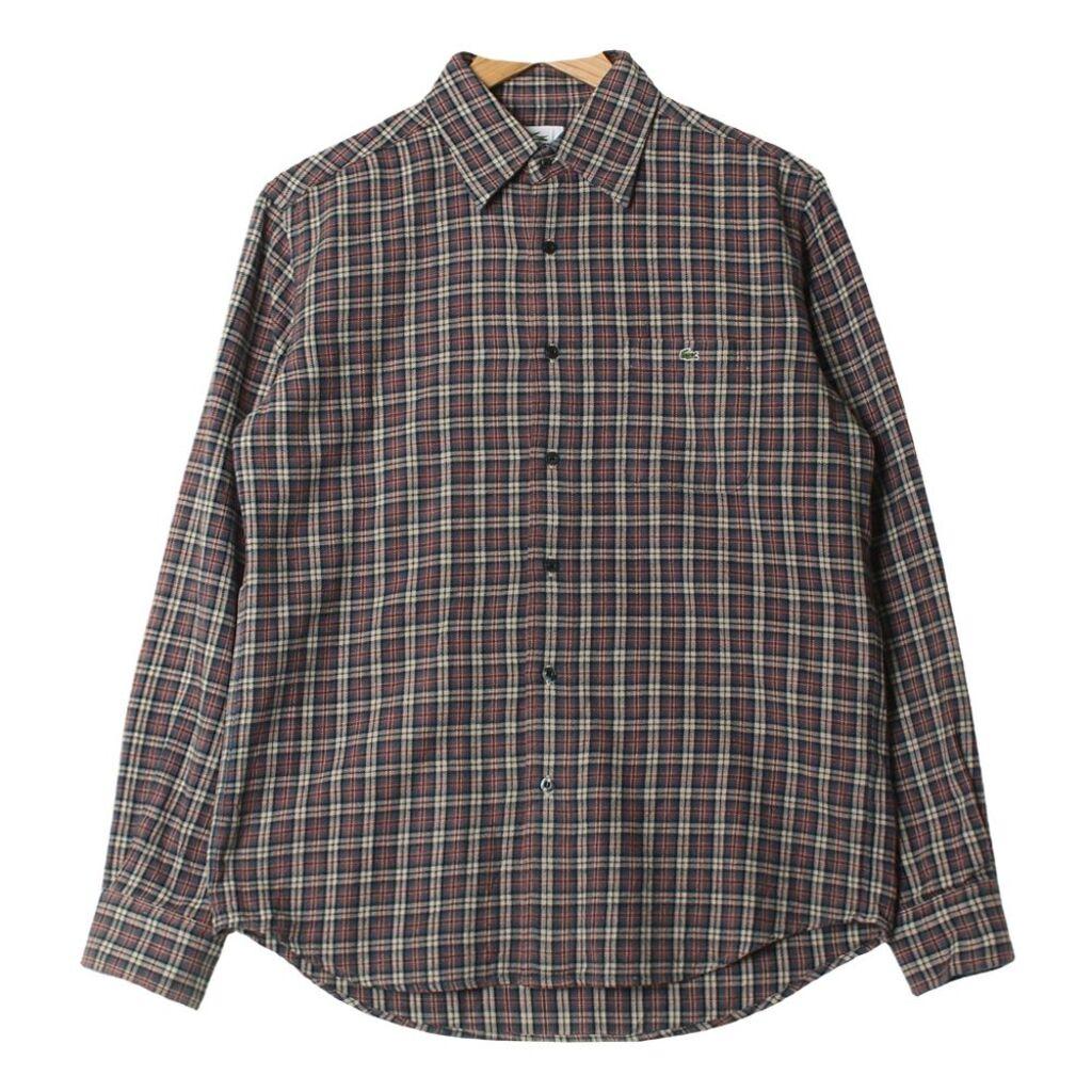 LACOSTE라코스테 와인 체크 포켓 셔츠 / MEN M
