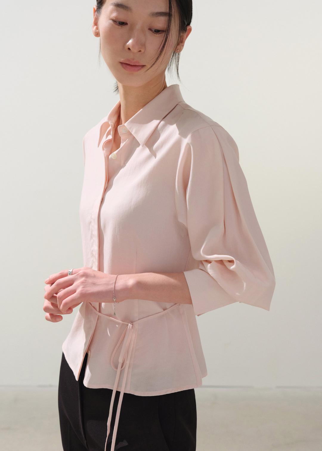 로아 라인 스트랩 셔츠