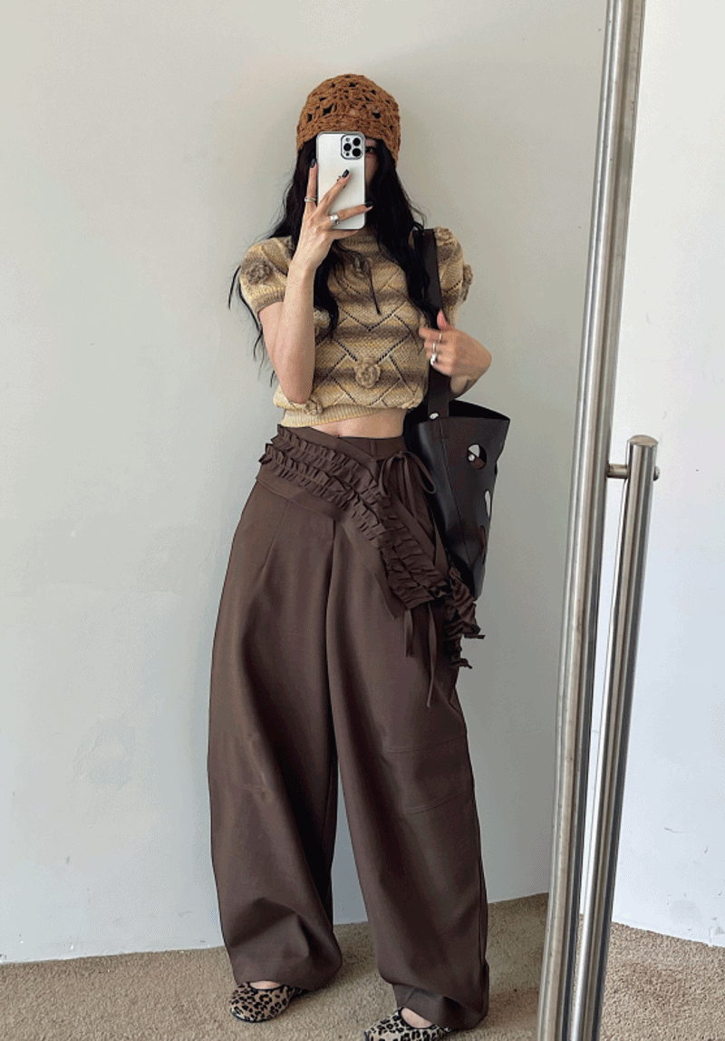 리마인드 프릴랩 와이드 팬츠(25385)