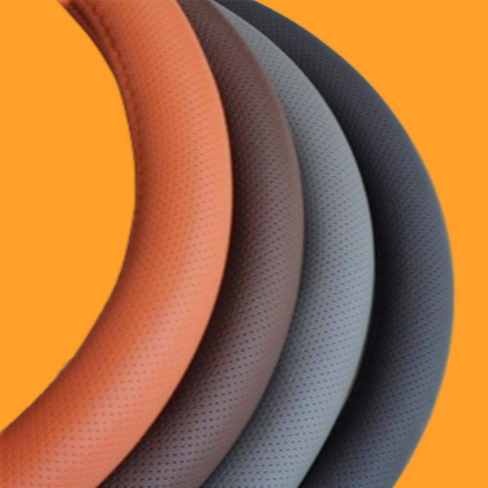 원스 자동차핸들커버 얇은 가죽 차량용 열선 레이 실리콘 겨울 타공