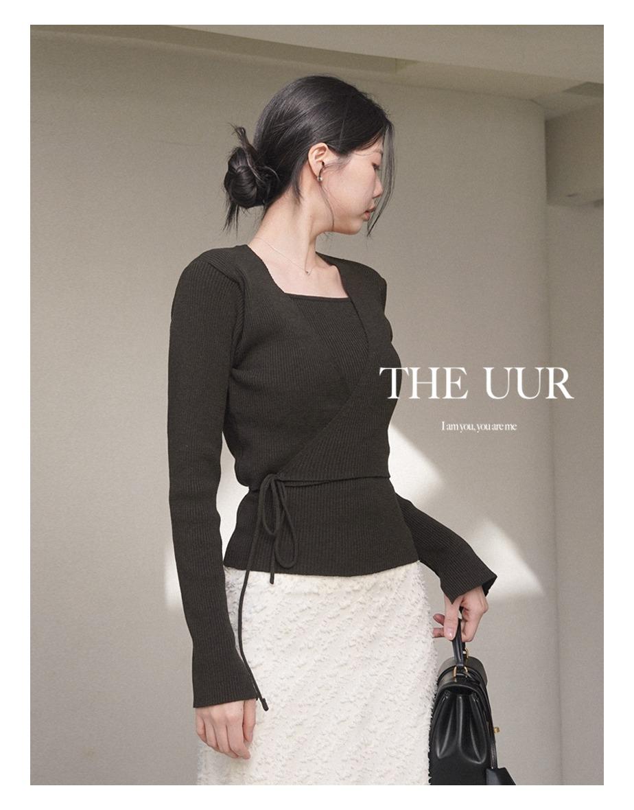 [2주소요] uur lily wrap cardigan [moss-brown]