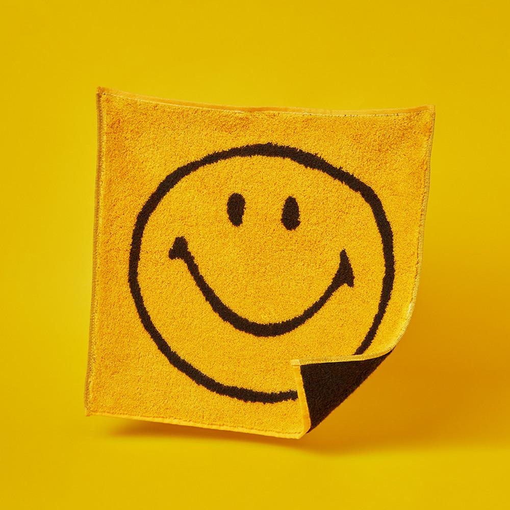 [타월로지스트x스마일리] Big Smaily 핸드 타월 34x34cm,1ea