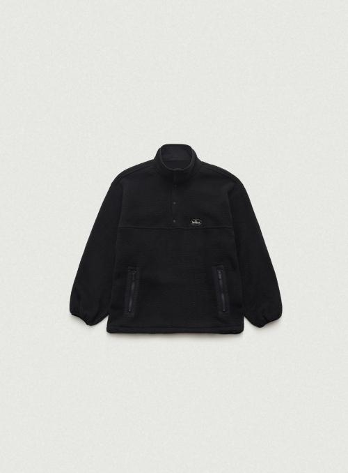 Lappy Fleece Half-Snap Pullover_Black