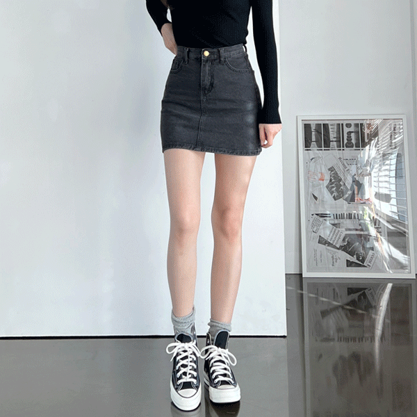 레트로 y2k 데님 미니 스커트