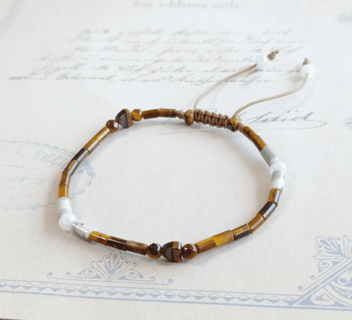 누르(늘)' 호안석& 비취 매듭 실팔찌