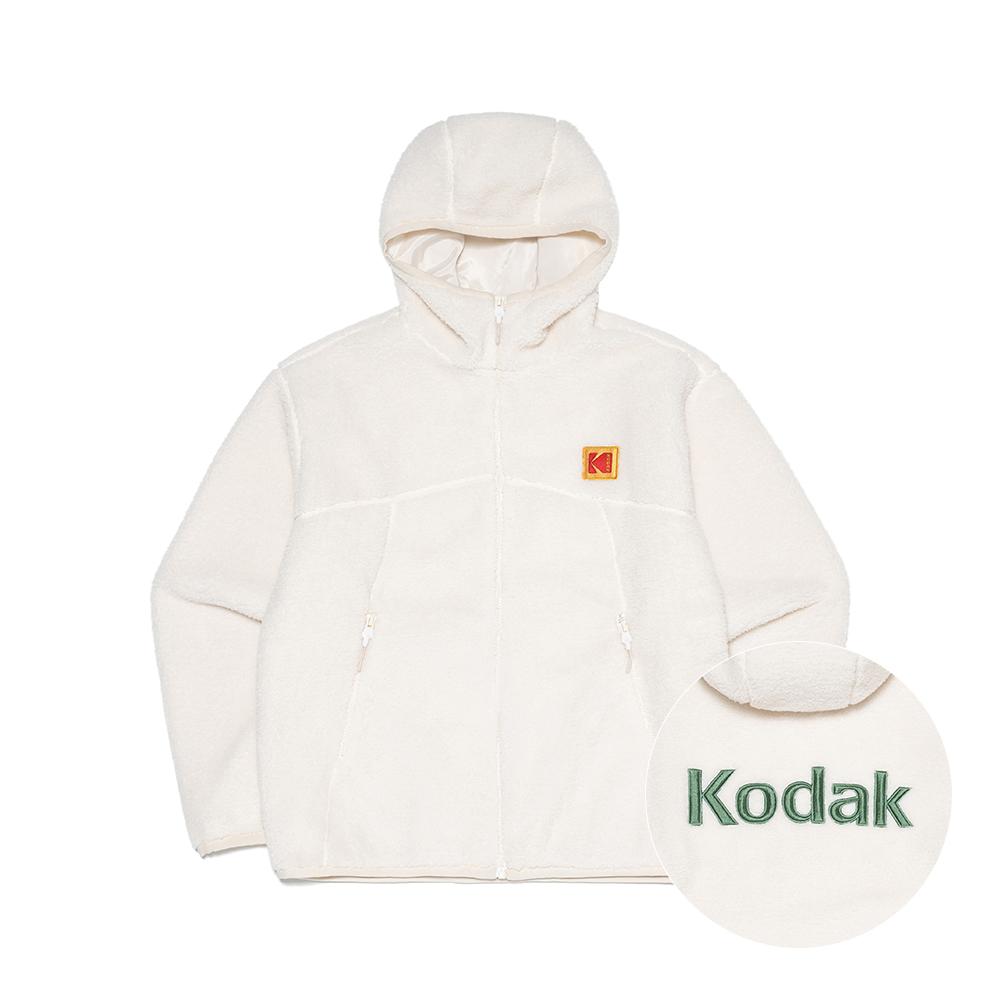 에센셜 플리스 후드 자켓 IVORY