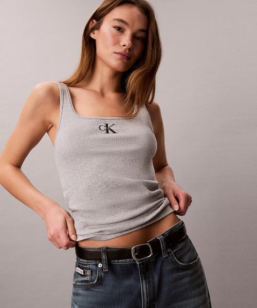 여성 모노로고 스쿱 립 탱크탑 47A804G P79