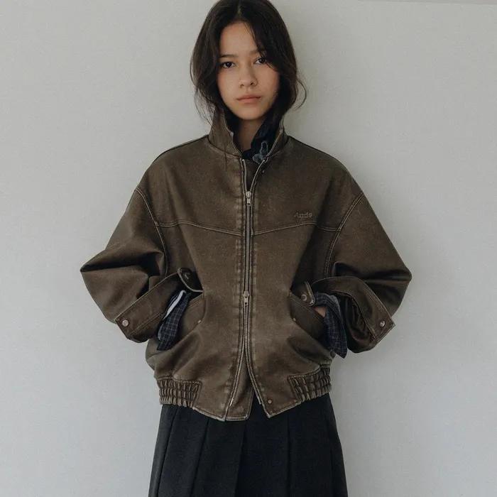 Norman vintage leather blouson (brown)