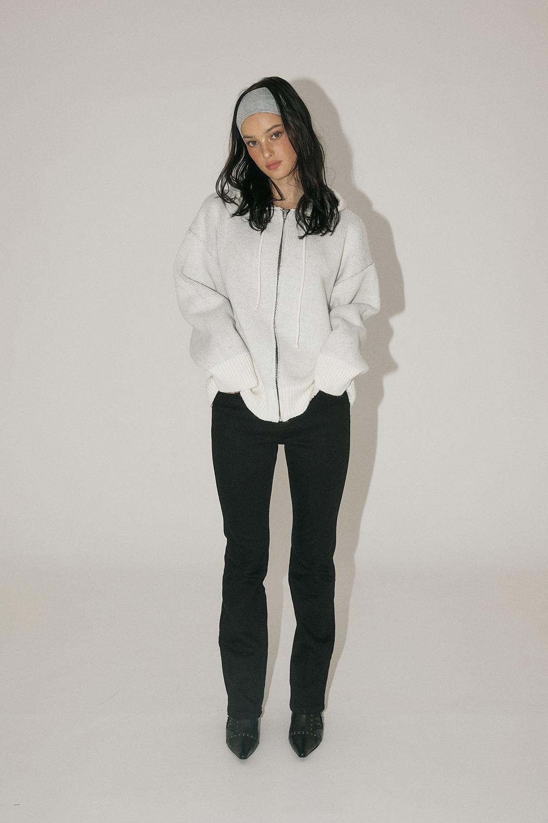 Venus jacquard knit hoodie