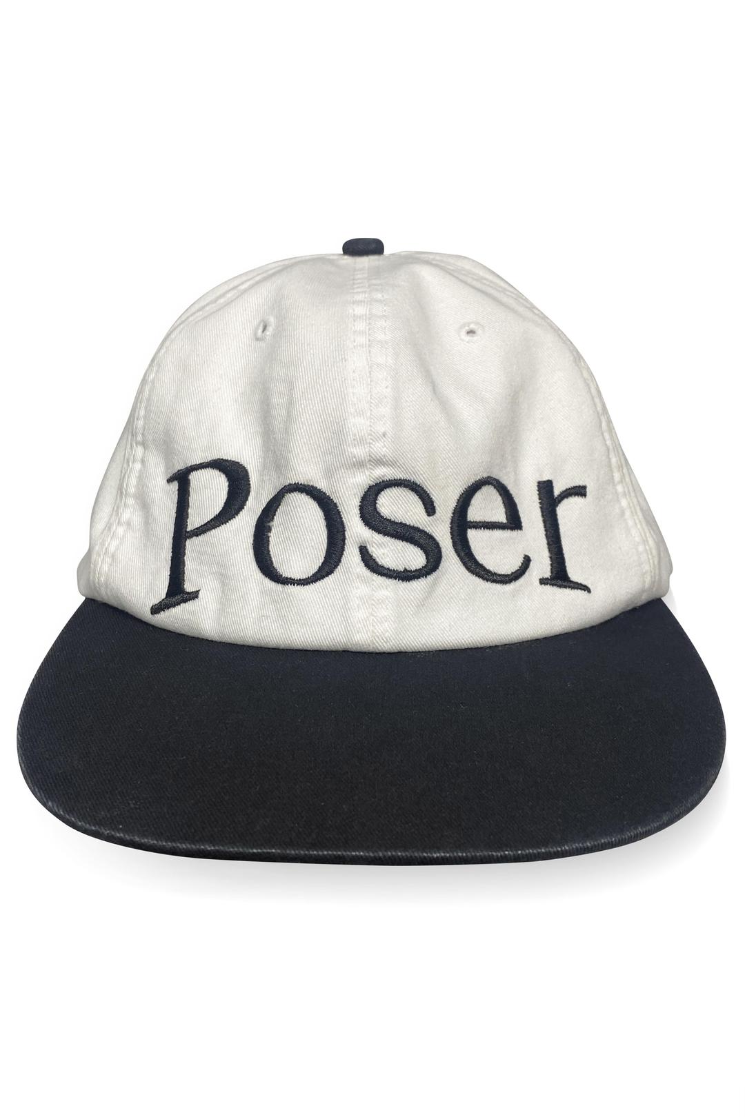 'Poser\' vintage cap/White&Black