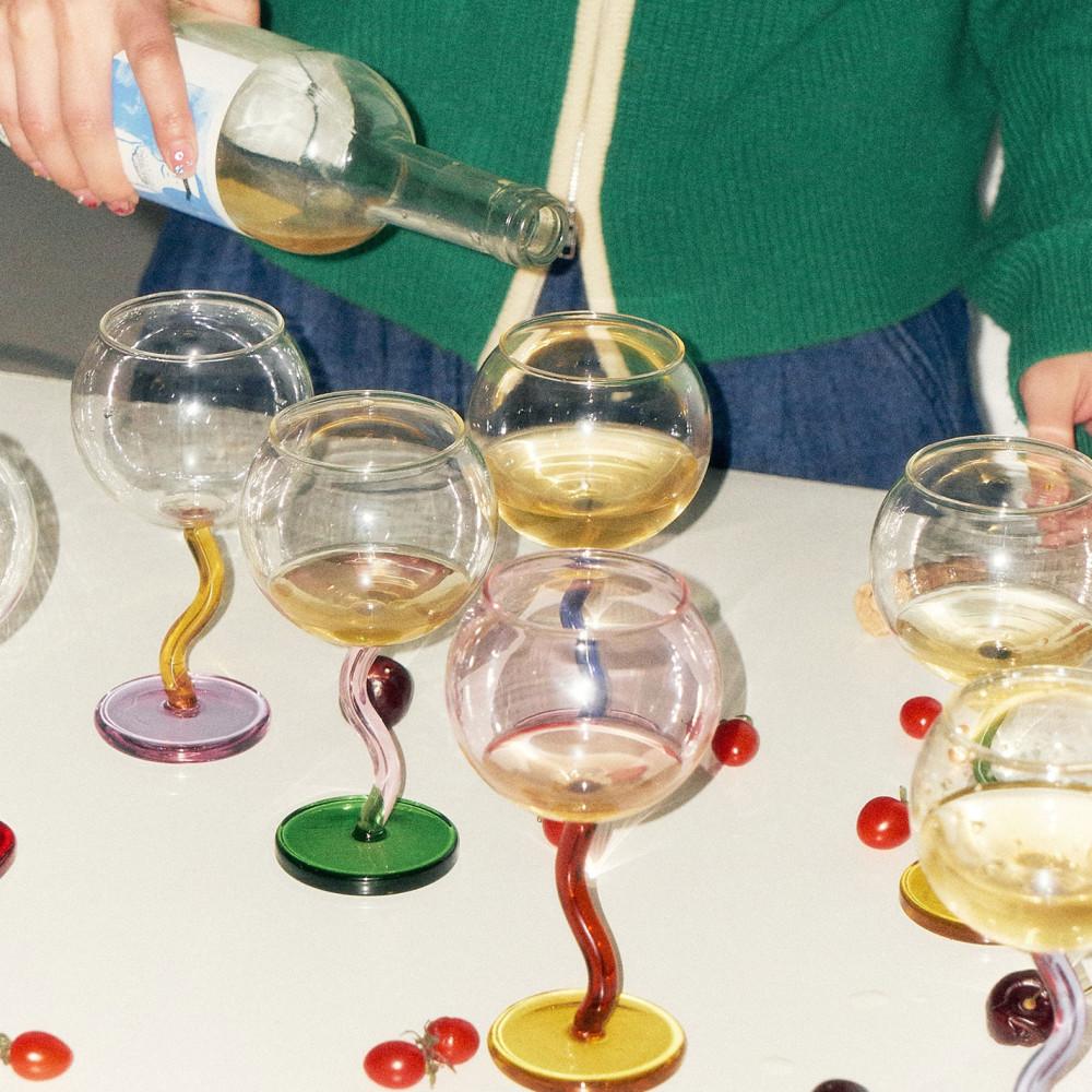 레피다무드 캔디 버블 고블렛 와인잔 와인컵 샴페인잔