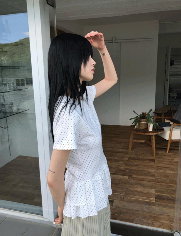 헤이 프릴 도트 tee (2colors)