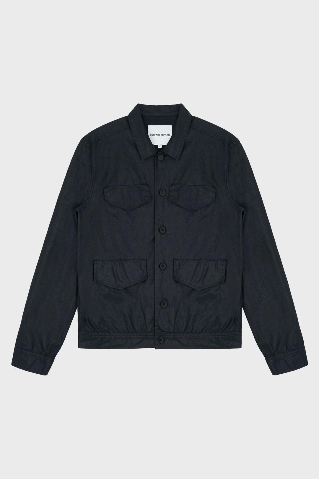[RE-ORDER] FLANNEL 4-POCKET JACKET BLACK