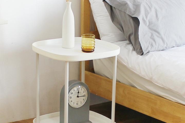 리티 이동 선반 사이드 테이블 보조 수납 2단 미니 침대 협탁