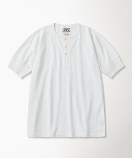 Vintage Short Sleeve Henley Tee White