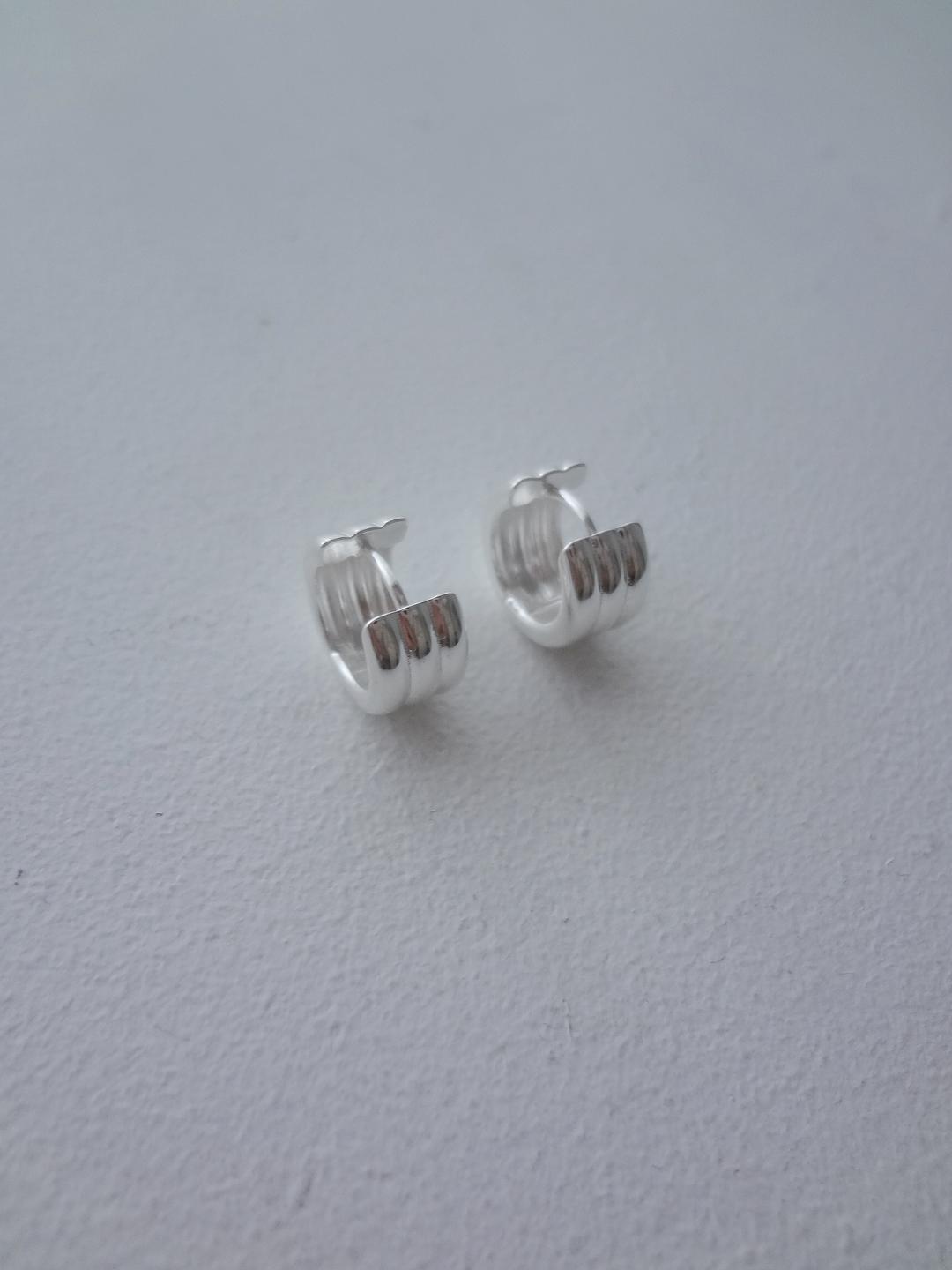 (silver925) Three line earrings