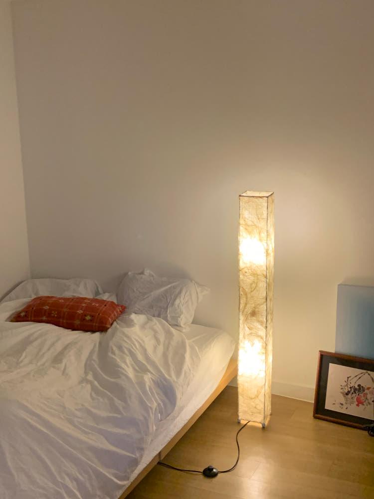 프랭키라 오리엔탈 일자 플로어 스탠드 조명 동양 일본 한지 느낌 무드등 