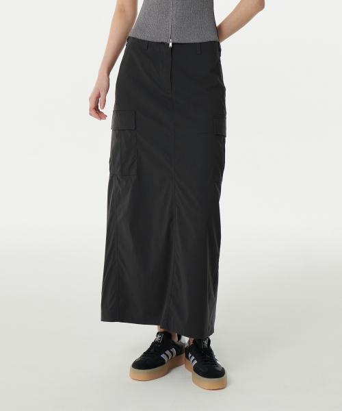 무신사 스탠다드 우먼(MUSINSA STANDARD WOMAN)  우먼즈 카고 맥시 스커트 [건메탈] - 사이즈 & 후기 | 무신사