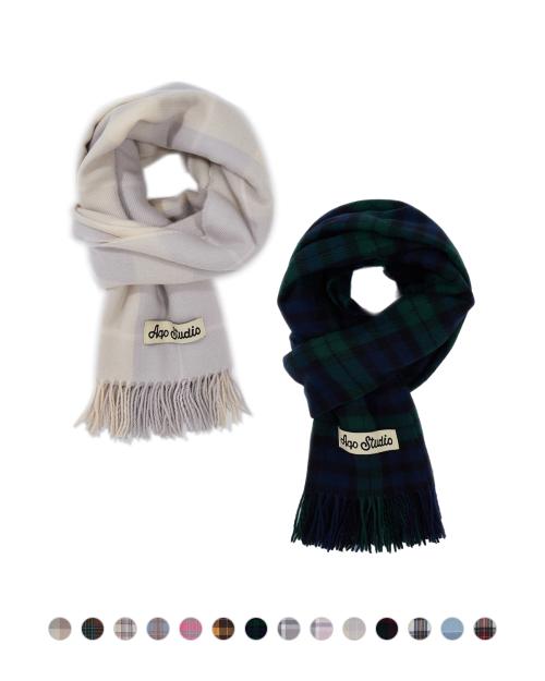 [2PACK] 14컬러_아코 베이직 체크 머플러