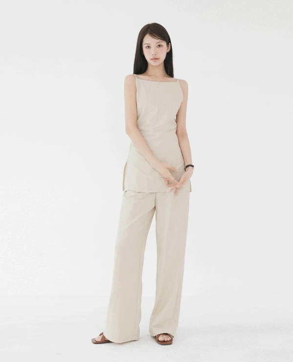 니키 끈나시 롱팬츠 셋업 (2color)