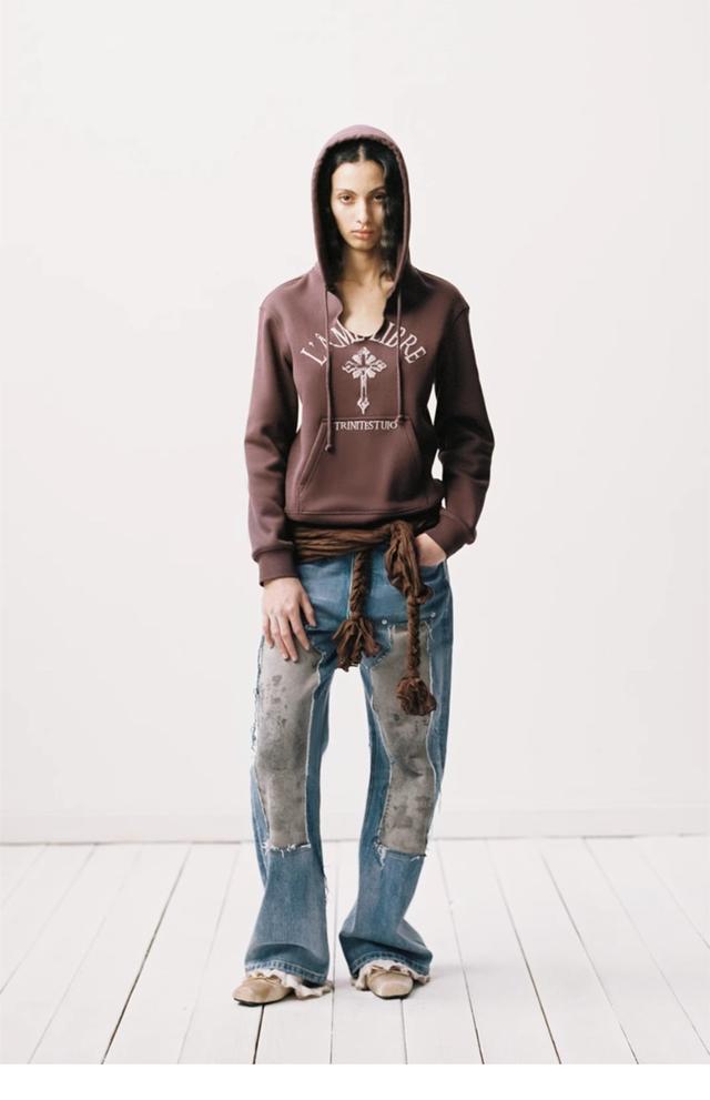 【韓国 NIIER NOR】BACK-CROSS DAMAGED WIDE PANTS_LEOPARD 니어 노어 백 크로스 데미지드 와이드 팬츠 레오파드 | NIIER