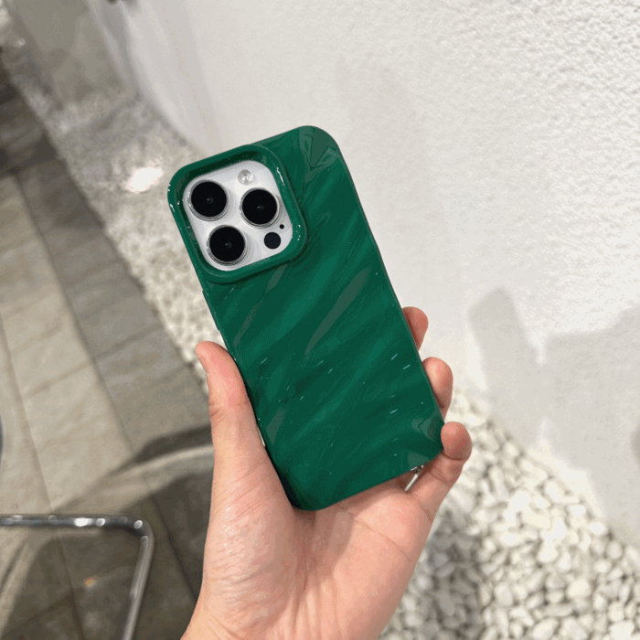 그린 웨이브 실리콘 케이스