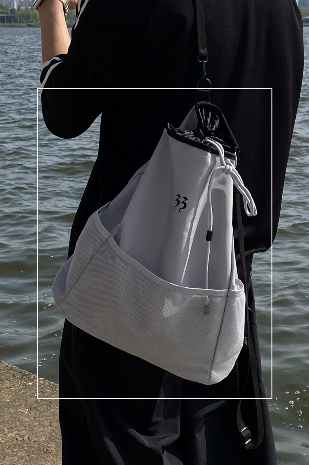 매쉬 스트링 나일론 백팩